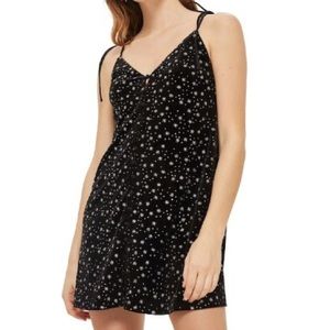 Topshop starry velvet slip dress